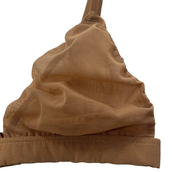 SKIMS Mesh Triangle Bralette Ochre XXS - Picture 5 of 10